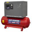 Sealey SAC2203BLN 200L Low Noise Belt Drive Air Compressor with Cast Cylinders 3hp