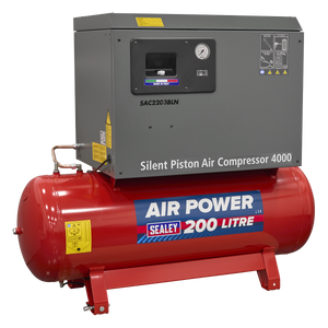 Sealey SAC2203BLN 200L Low Noise Belt Drive Air Compressor with Cast Cylinders 3hp - additional view 4