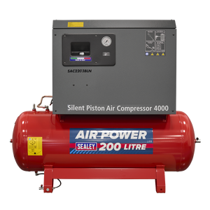 Sealey SAC2203BLN 200L Low Noise Belt Drive Air Compressor with Cast Cylinders 3hp - additional view 5