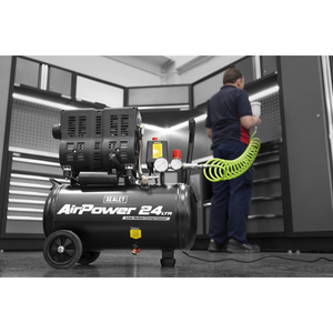 Sealey SAC2400S 24L Low Noise Oil Free Direct Drive Air Compressor 1hp - additional view 6