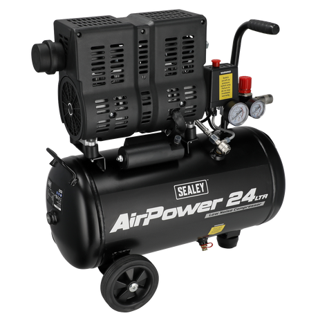 Sealey SAC2400S 24L Low Noise Oil Free Direct Drive Air Compressor 1hp