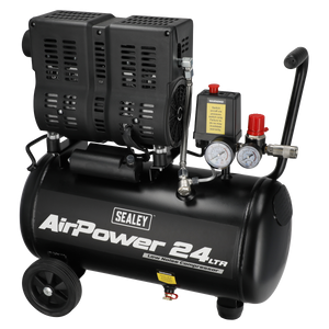 Sealey SAC2400S 24L Low Noise Oil Free Direct Drive Air Compressor 1hp - additional view 8