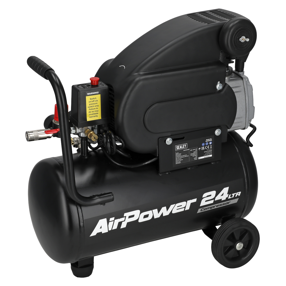 Sealey SAC2420A 24L Direct Drive Air Compressor 2hp - additional view 8