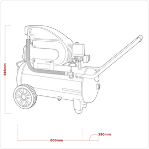 Sealey SAC2420E 24L Direct Drive Air Compressor 2hp - additional view 3