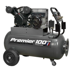 Sealey SAC3103B Premier 100L Belt Drive Air Compressor with Front Control Panel 3hp