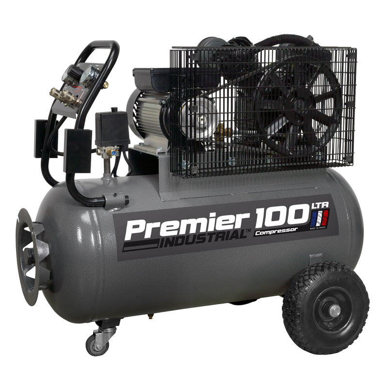 Sealey SAC3103B Premier 100L Belt Drive Air Compressor with Front Control Panel 3hp - additional view 8