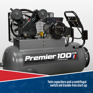 Sealey SAC3103B Premier 100L Belt Drive Air Compressor with Front Control Panel 3hp - additional view 3