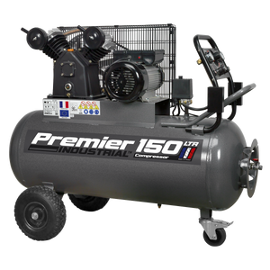 Sealey SAC3153B Premier 150L Belt Drive Air Compressor with Front Control Panel 3hp