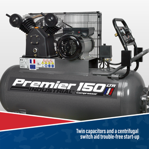 Sealey SAC3153B Premier 150L Belt Drive Air Compressor with Front Control Panel 3hp - additional view 9