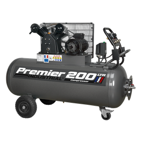 Sealey SAC3203B3PH Premier 200L Belt Drive Air Compressor with Front Control Panel