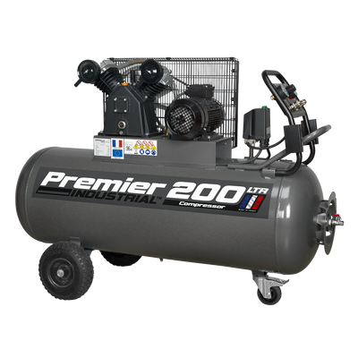 Sealey SAC3203B3PH Premier 200L Belt Drive Air Compressor with Front Control Panel