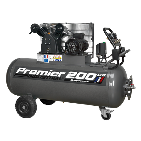 Sealey SAC3203B3PH Premier 200L Belt Drive Air Compressor with Front Control Panel