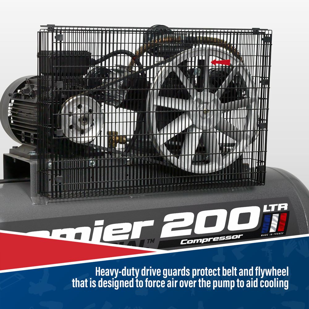 Sealey SAC32055B Premier 200L Belt Drive Air Compressor 5.5hp - additional view 4