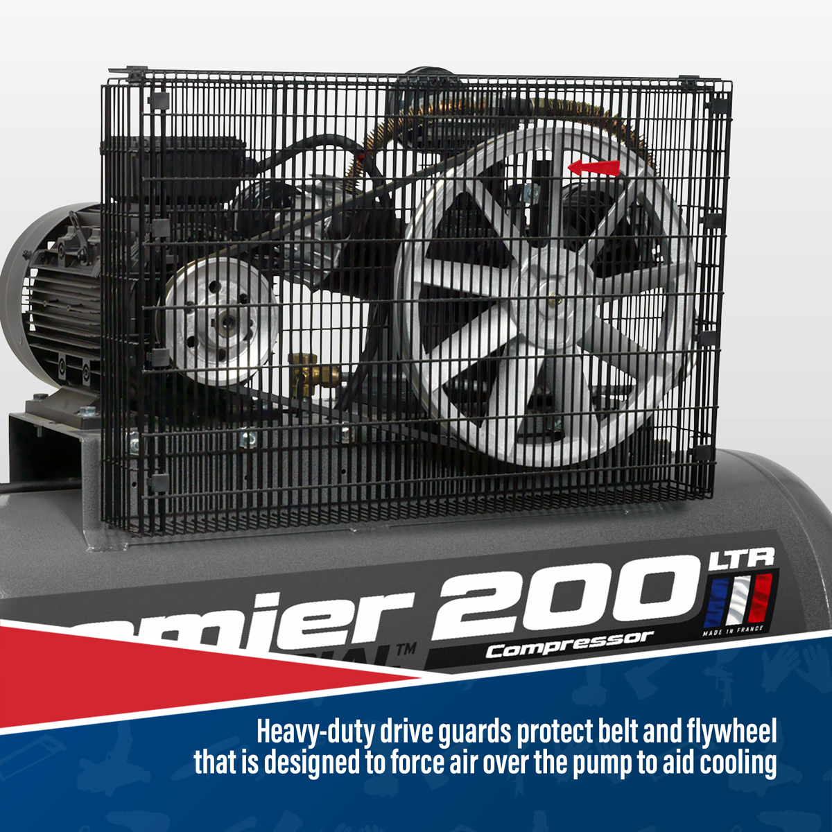 Sealey SAC32055B Premier 200L Belt Drive Air Compressor 5.5hp - additional view 4