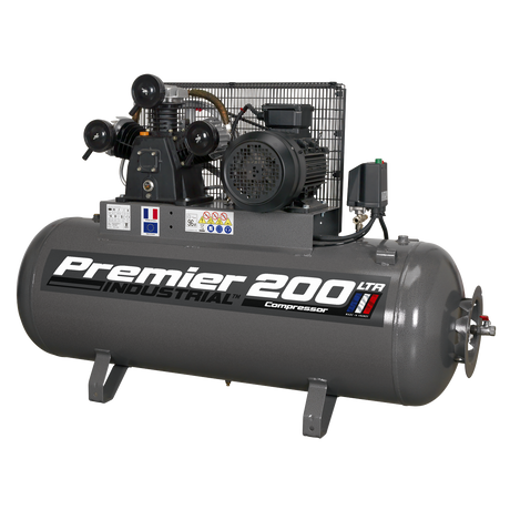 Sealey SAC32055B Premier 200L Belt Drive Air Compressor 5.5hp