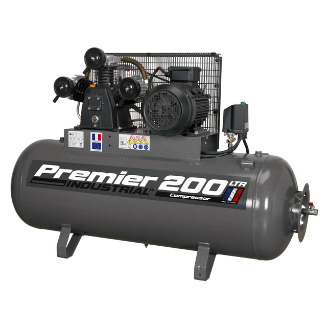 Sealey SAC32055B Premier 200L Belt Drive Air Compressor 5.5hp