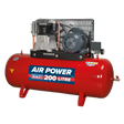 Sealey SAC42055B 200L Belt Drive Air Compressor with Cast Cylinders 5.5hp 2-Stage