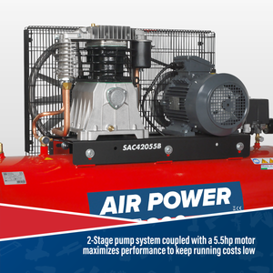 Sealey SAC42055B 200L Belt Drive Air Compressor with Cast Cylinders 5.5hp 2-Stage - additional view 3