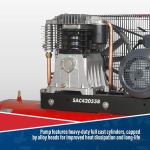 Sealey SAC42055B 200L Belt Drive Air Compressor with Cast Cylinders 5.5hp 2-Stage - additional view 4