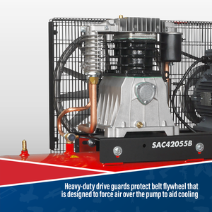 Sealey SAC42055B 200L Belt Drive Air Compressor with Cast Cylinders 5.5hp 2-Stage - additional view 5