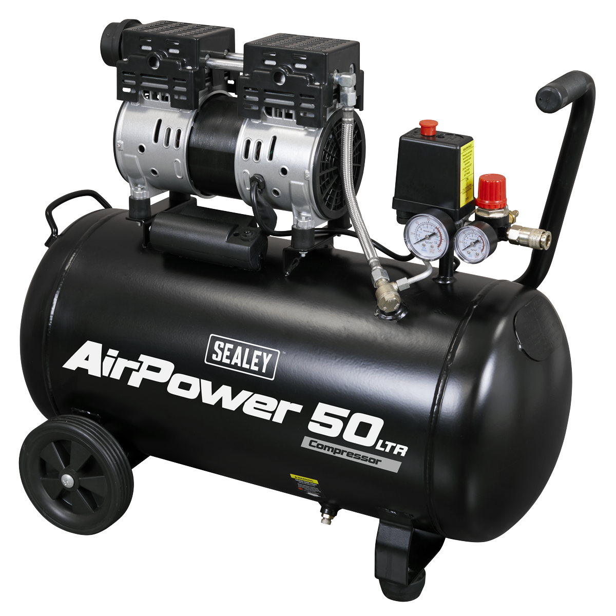 Sealey SAC5000S 50L Low Noise Oil Free Direct Drive Air Compressor 1hp - additional view 2