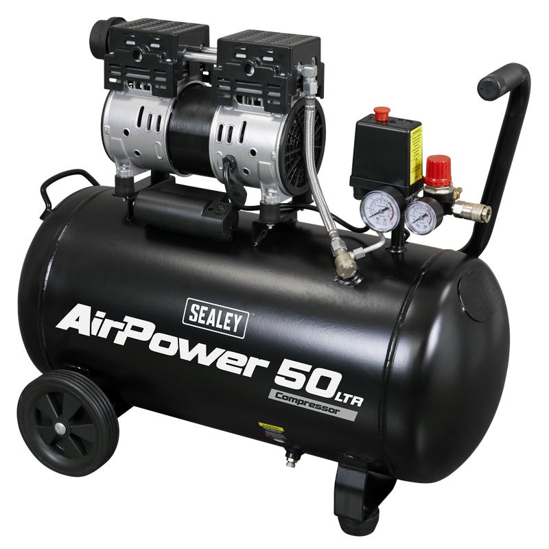 Sealey SAC5000S 50L Low Noise Oil Free Direct Drive Air Compressor 1hp - additional view 2