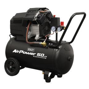 Sealey SAC5002 50L Oil Free V-Twin Direct Drive Air Compressor 3hp