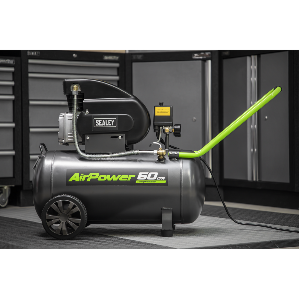 Sealey SAC5020EPK 50L Direct Drive Air Compressor 2hp with 4pc Air Accessory Kit - additional view 5