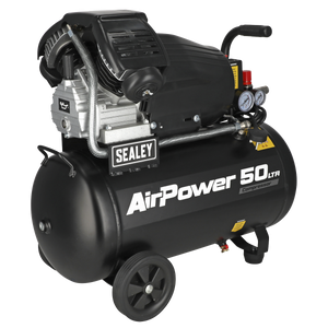Sealey SAC5030VA 50L V-Twin Direct Drive Air Compressor 3hp