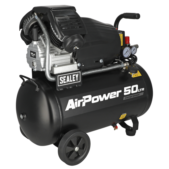 Sealey SAC5030VA 50L V-Twin Direct Drive Air Compressor 3hp