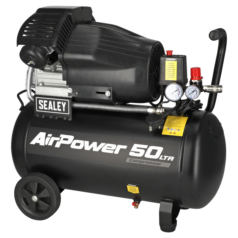 Sealey SAC5030VA 50L V-Twin Direct Drive Air Compressor 3hp - additional view 2