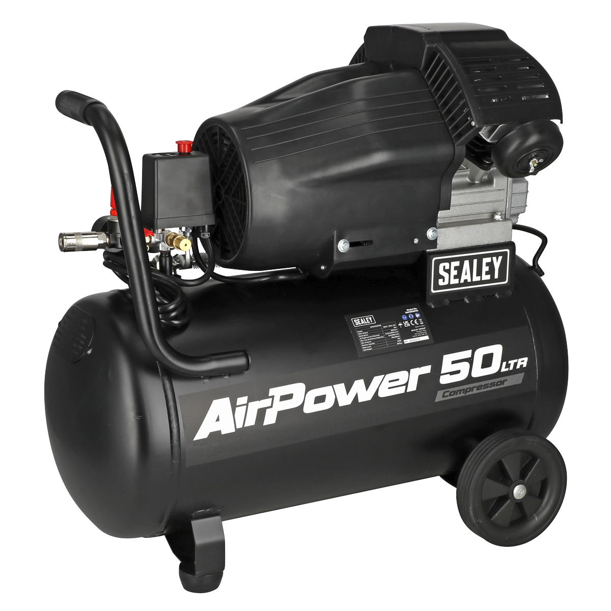 Sealey SAC5030VA 50L V-Twin Direct Drive Air Compressor 3hp - additional view 3