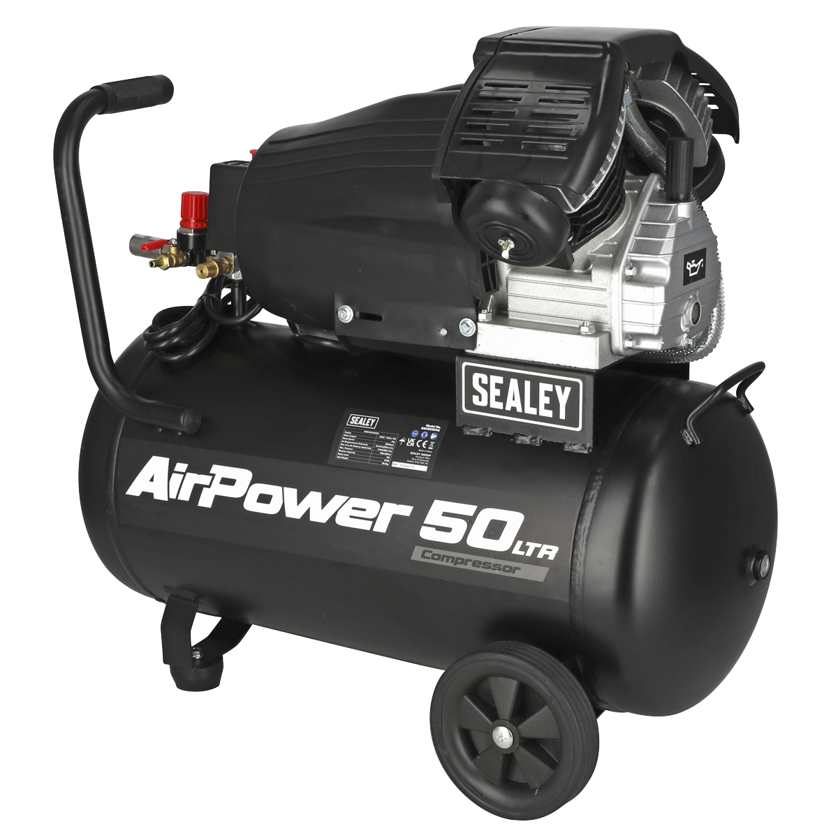 Sealey SAC5030VA 50L V-Twin Direct Drive Air Compressor 3hp - additional view 4