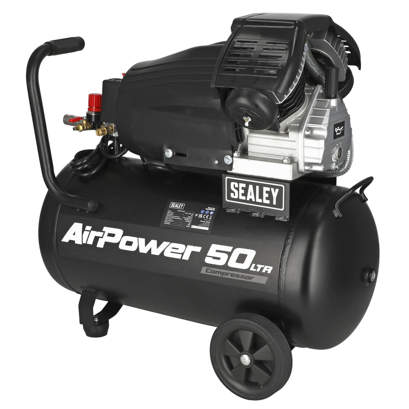 Sealey SAC5030VA 50L V-Twin Direct Drive Air Compressor 3hp - additional view 4