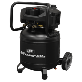 Sealey SAC50V 50L Oil Free Belt Drive Vertical Compressor 2hp