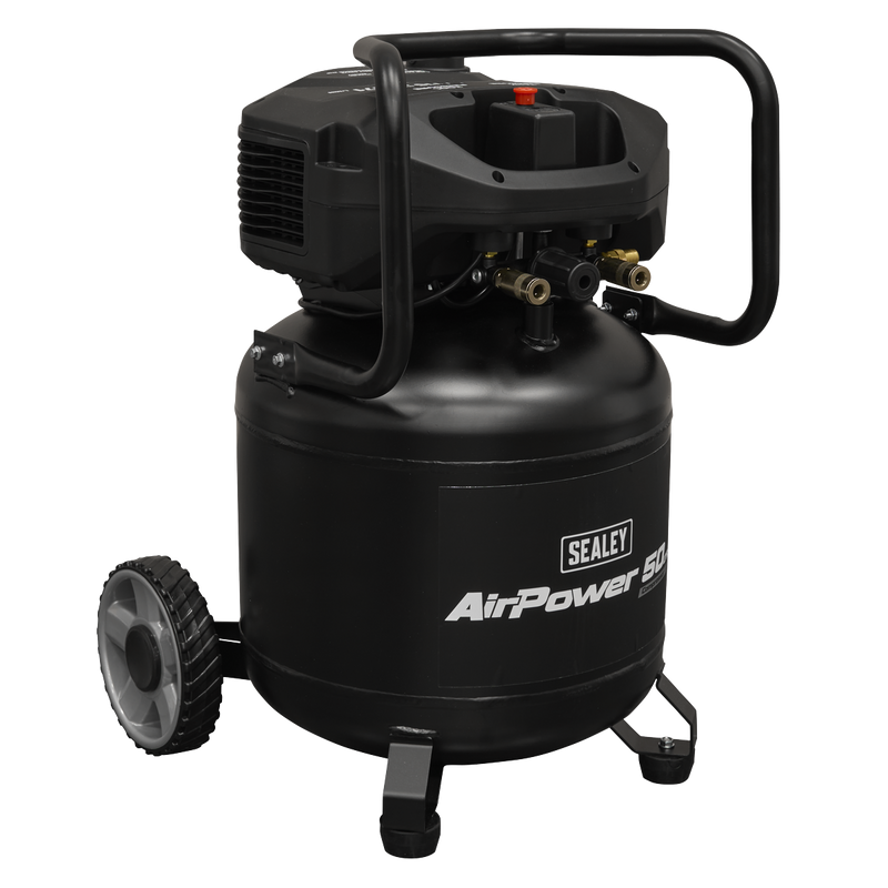 Sealey SAC50V 50L Oil Free Belt Drive Vertical Compressor 2hp - additional view 2