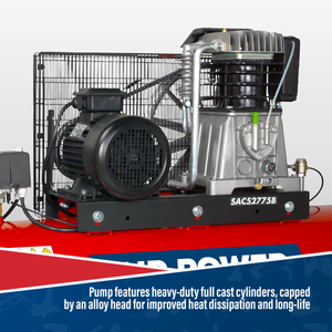Sealey SAC52775B 270L Belt Drive Air Compressor with Cast Cylinders 7.5hp 2-Stage - additional view 5