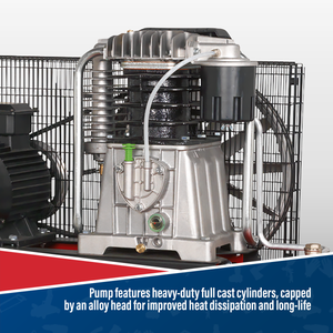 Sealey SAC55075B 500L Belt Drive Air Compressor with Cast Cylinders 7.5hp 2-Stage - additional view 3