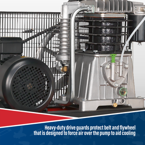 Sealey SAC55075B 500L Belt Drive Air Compressor with Cast Cylinders 7.5hp 2-Stage - additional view 4