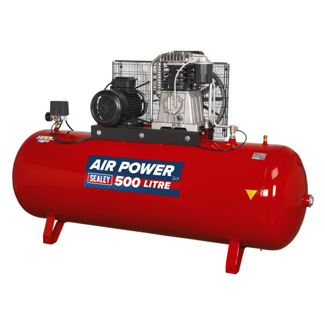 Sealey SAC55075B 500L Belt Drive Air Compressor with Cast Cylinders 7.5hp 2-Stage
