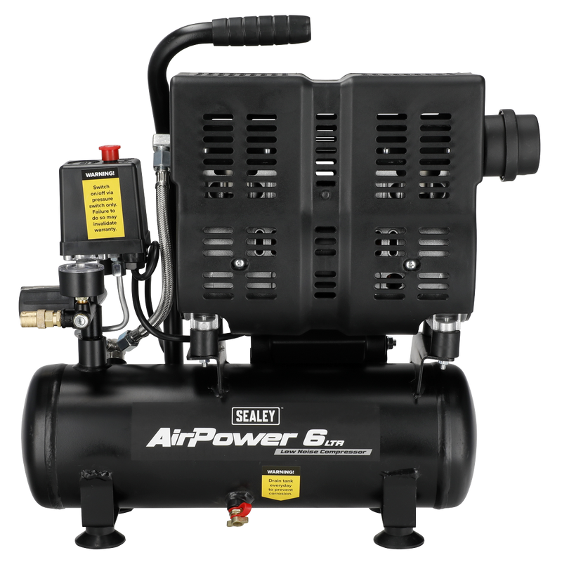 Sealey SAC6000S 6L Oil Free Low Noise Direct Drive Air Compressor 1hp - additional view 7