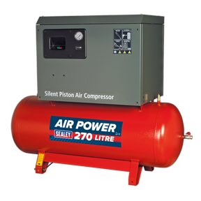 Sealey SAC72775BLN 270L Low Noise Belt Drive Air Compressor with Cast Cylinders 7.5hp 2-Stage