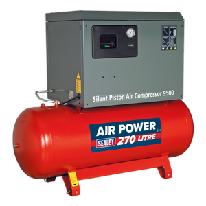 Sealey SAC72775BLN 270L Low Noise Belt Drive Air Compressor with Cast Cylinders 7.5hp 2-Stage - additional view 4
