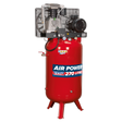 Sealey SACV52775B 270L Vertical Belt Drive Air Compressor with Cast Cylinders 7.5hp 2-Stage
