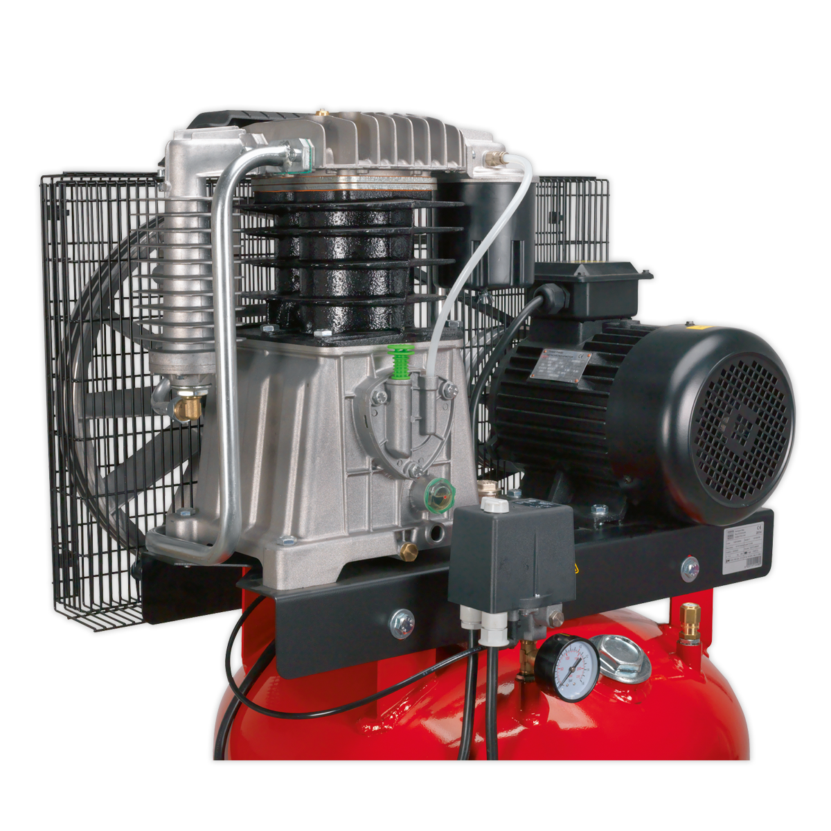 Sealey SACV52775B 270L Vertical Belt Drive Air Compressor with Cast Cylinders 7.5hp 2-Stage - additional view 3
