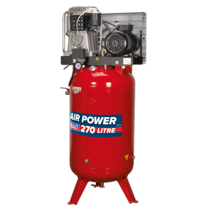 Sealey SACV52775B 270L Vertical Belt Drive Air Compressor with Cast Cylinders 7.5hp 2-Stage - additional view 4