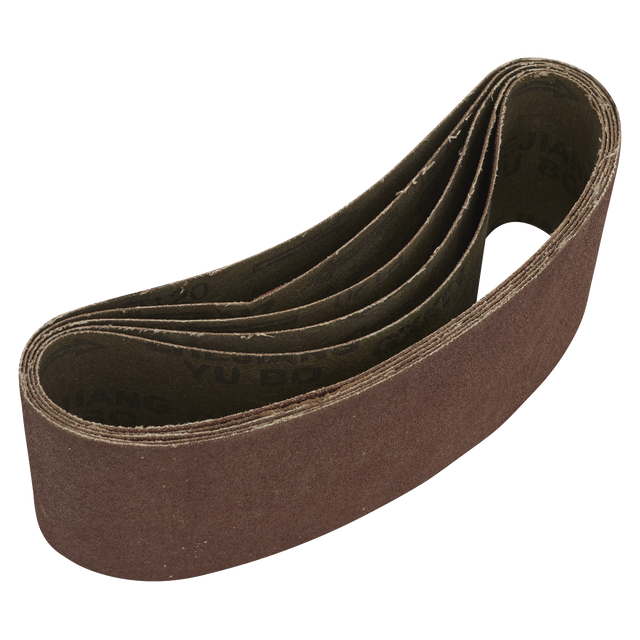 Sealey SB120457 76 x 457mm Sanding Belt 120Grit - Pack of 5