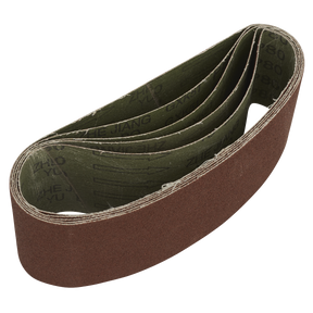 Sealey SB80457 76 x 457mm Sanding Belt 80Grit - Pack of 5