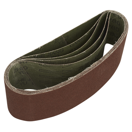 Sealey SB80457 76 x 457mm Sanding Belt 80Grit - Pack of 5