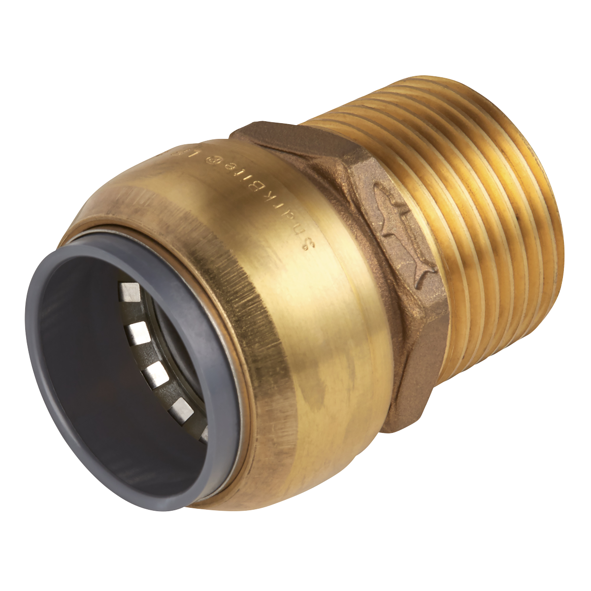 Sealey SBA15BSA SharkBite® Brass Straight Adaptor 15mm x 1/2"BSPT